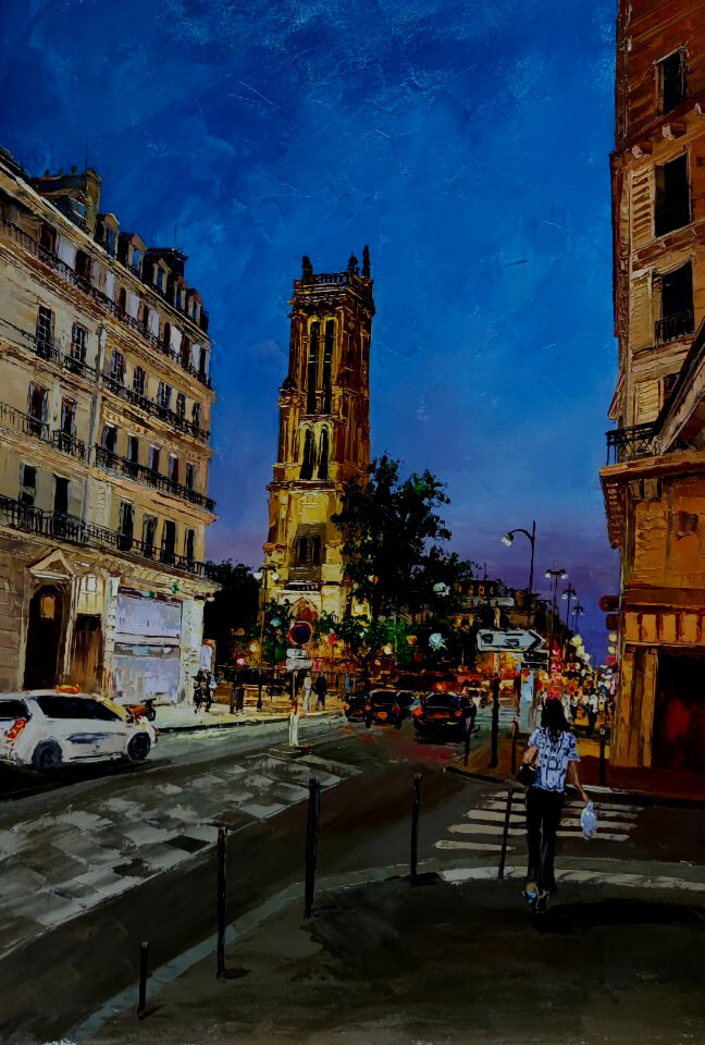 PARIS STREETS 36" x 24"