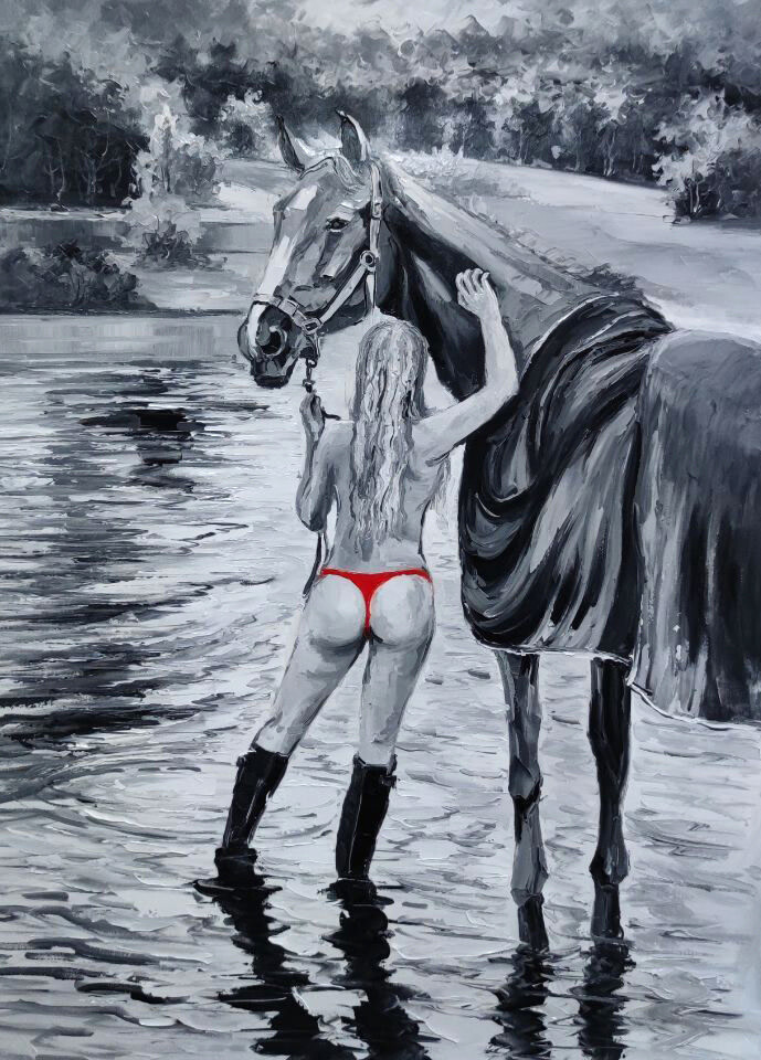 RED HORSE III 36" x 24"