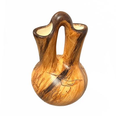 "SM TALL WEDDING VASE" Petroglyph Pottery 7"x4"