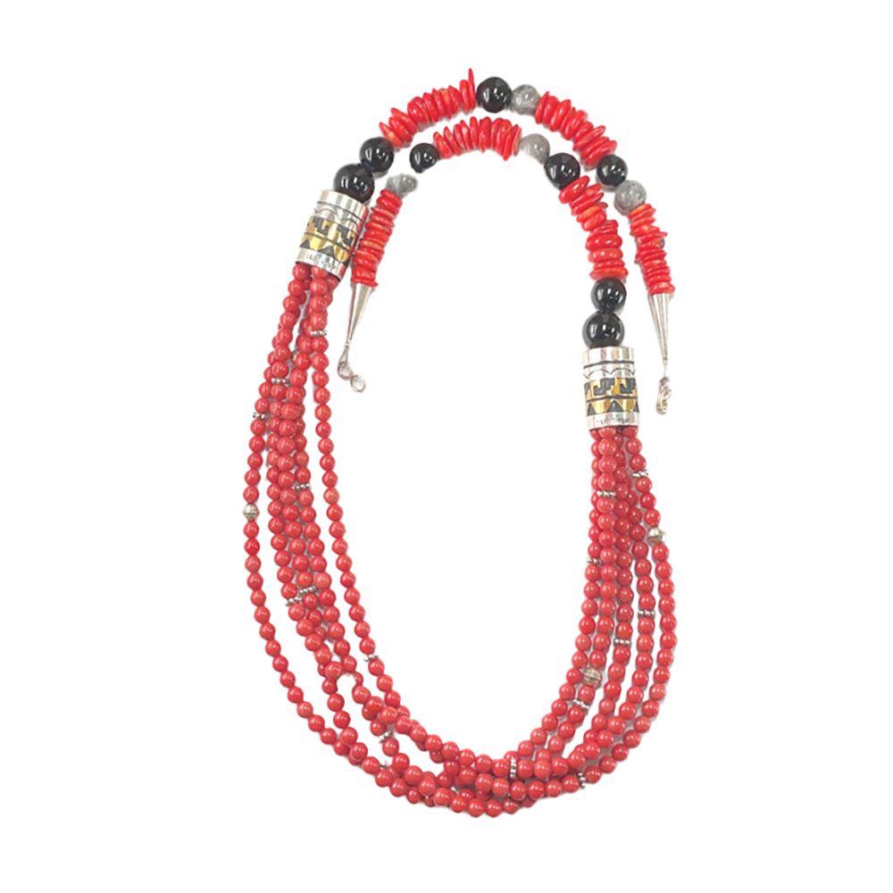 SILVER GOLD-FILLED NECKLACE NAVAJO - T&amp;R SINGER