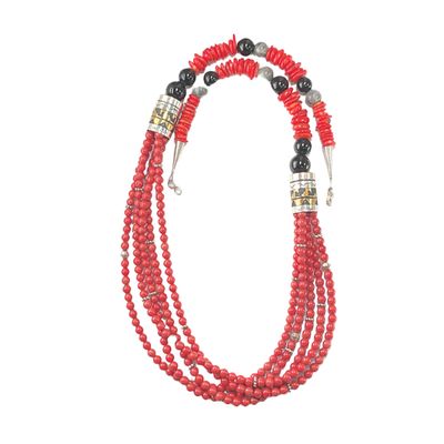 SILVER GOLD-FILLED NECKLACE NAVAJO - T&R SINGER SILVER GOLD-FILLED NECKLACE NAVAJO - T&R SINGER