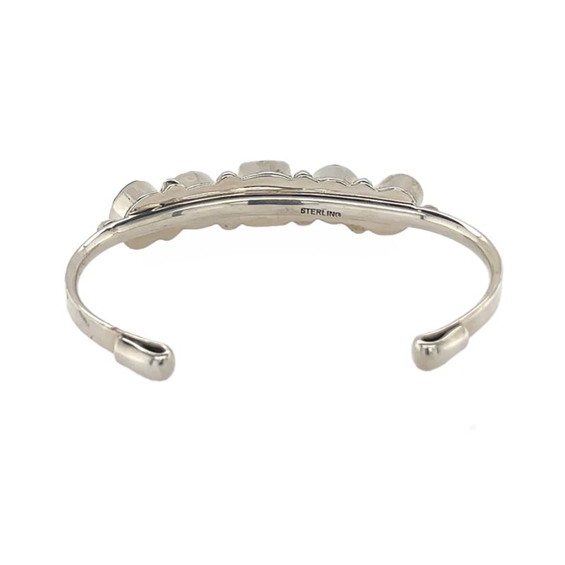SILVER TURQUOISE CUFF BRACELET NAVAJO - SHEENA JACK