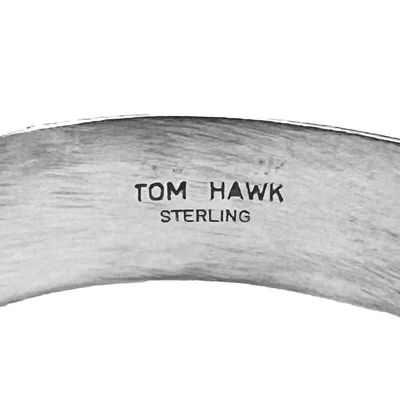 SILVER 4 RIB CUFF BRACELET NAVAJO - TOM HAWK