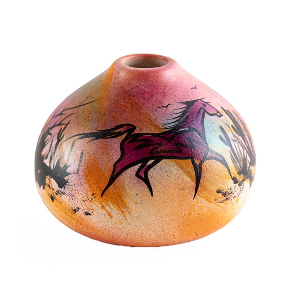 "SW SEED POT" Painted Pottery 6x6