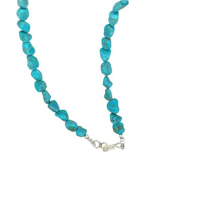 SILVER TURQUOISE NECKLACE SANTO DOMINGO - ROMONA BIRD