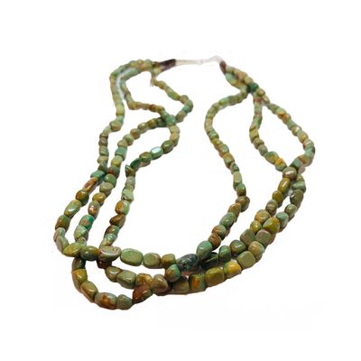 SILVER 3-STRAND TURQUOISE NECKLACE NAN200 SANTO DOMINGO - RAMONA BIRD