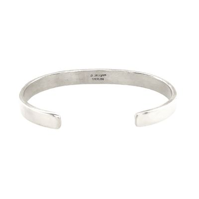 SILVER STAMPED CUFF BRACELET NAVAJO - BRUCE MORGAN