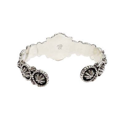 SILVER TURQUOISE CUFF BRACELET NAVAJO - RB