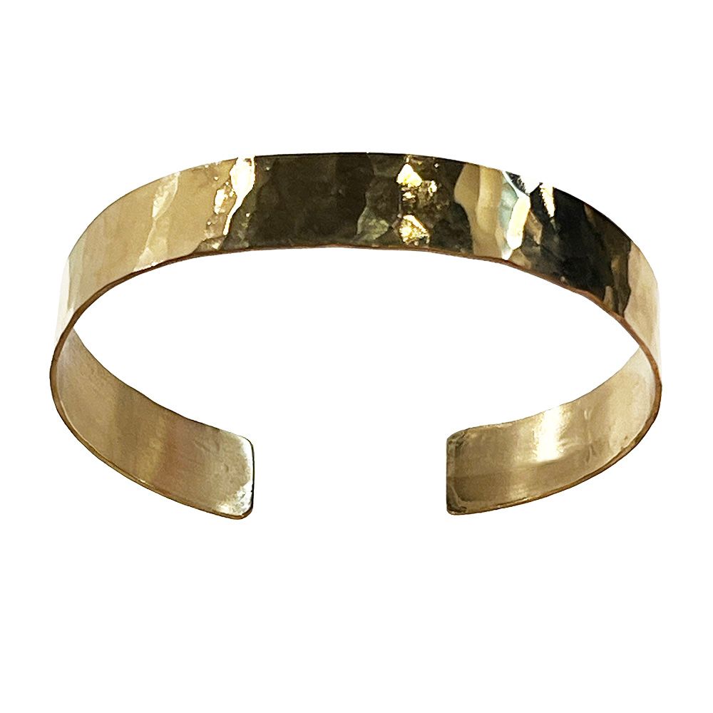 GOLD-FILLED HAMMERED CUFF BRACELET