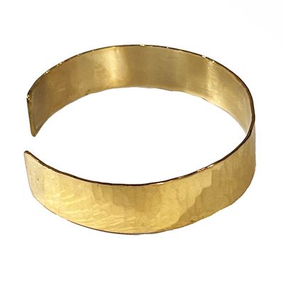 GOLD-FILLED HAMMERED CUFF BRACELET