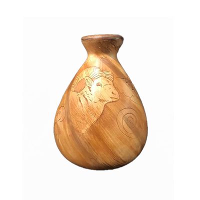 "SACRED VESSEL" Petroglyph Pottery 9x6