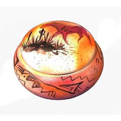 "SW NAVAJO TREASURES" Painted Pottery 3.5x6 "SW NAVAJO TREASURES" Painted Pottery 3.5x6