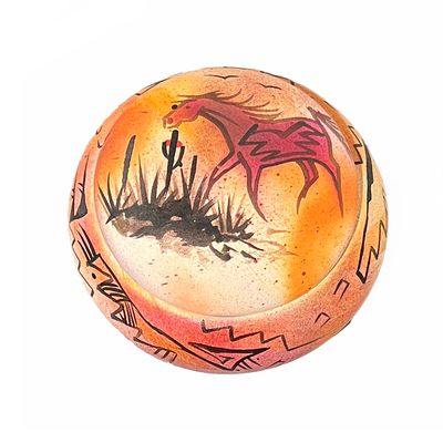 "SW NAVAJO TREASURES" Painted Pottery 3.5x6