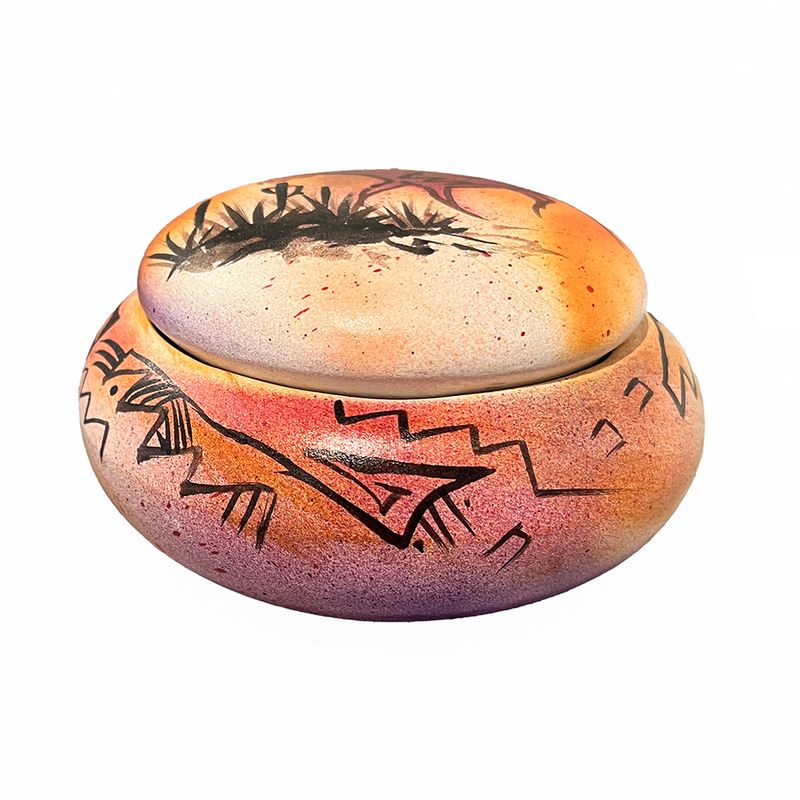 "SW NAVAJO TREASURES" Painted Pottery 3.5x6