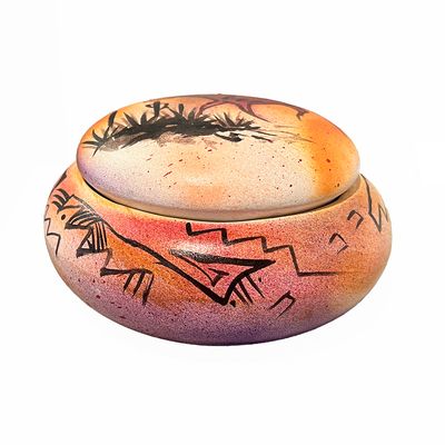 "SW NAVAJO TREASURES" Painted Pottery 3.5x6