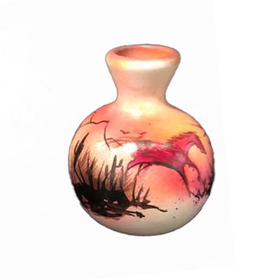 "SW SMALL SACRED SONG" Painted Pottery 6x4