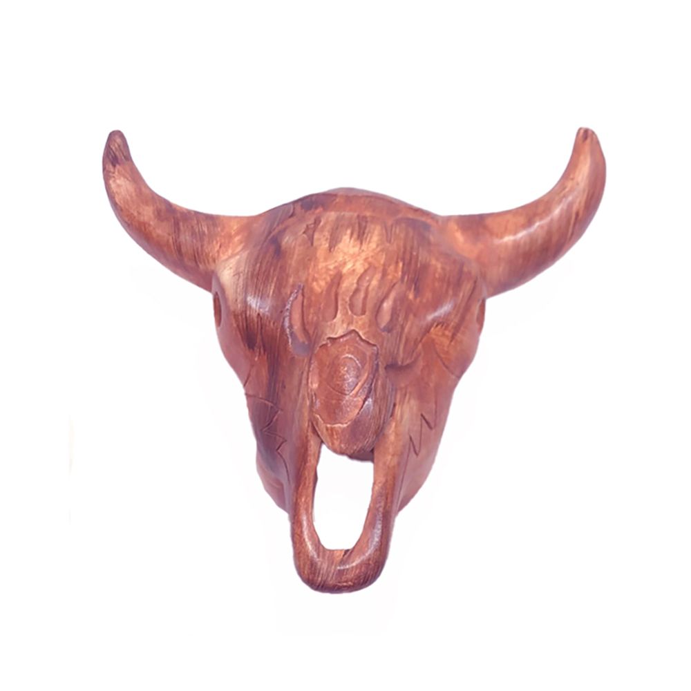 "BUFFALO SKULL" Petroglyph Pottery 5.5x6