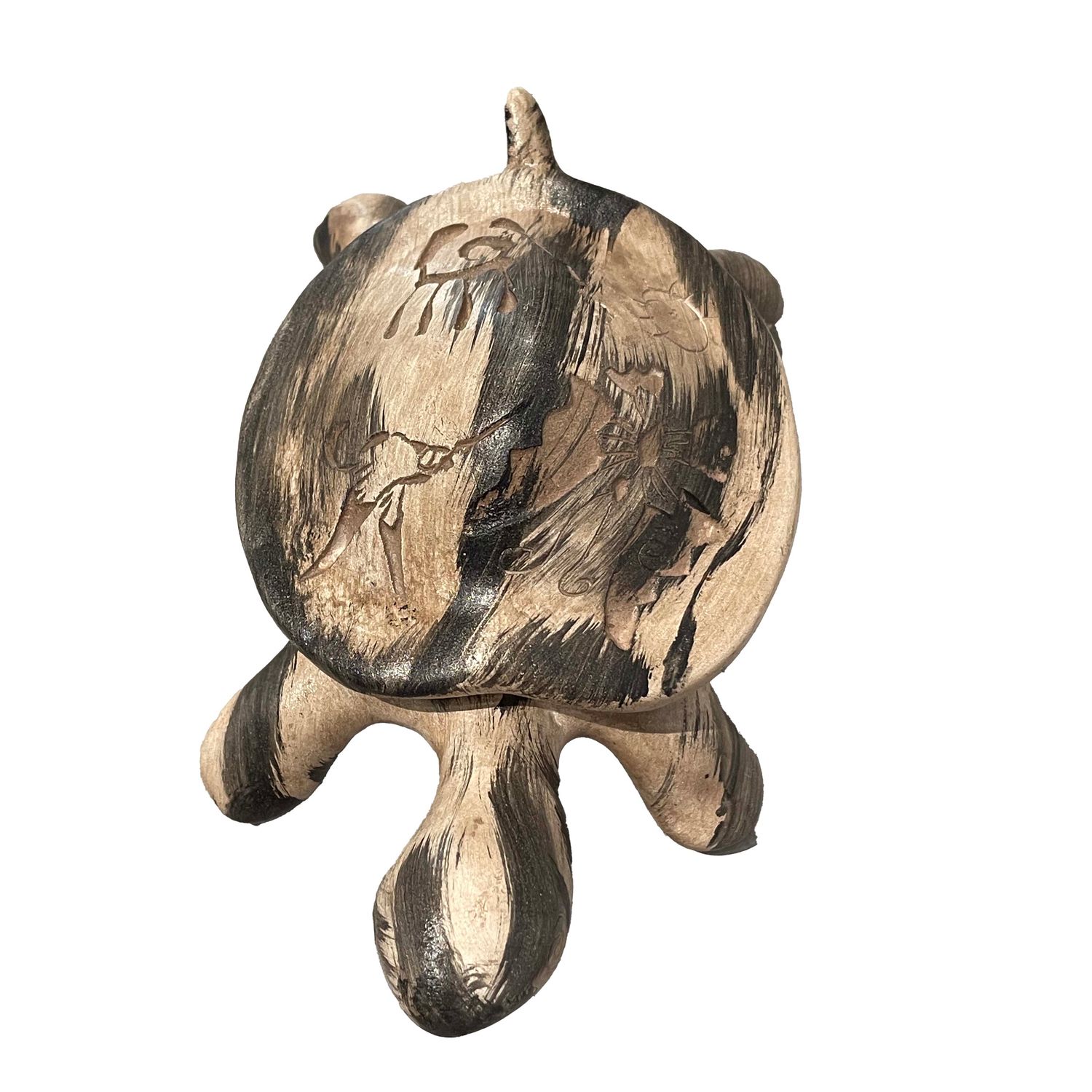 "SM. TURTLE W/SHELL" Petroglyph Pottery 7x5x3