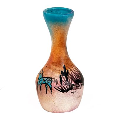 "SW BUD VASE" Painted Pottery 8x4 "SW BUD VASE" Painted Pottery 8x4