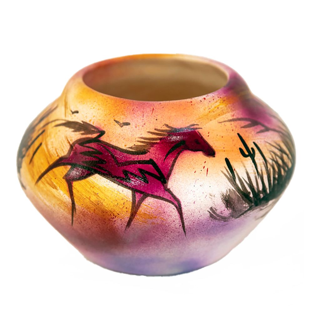 "SW GIVING BOWL" Painted Pottery 5.5x7
