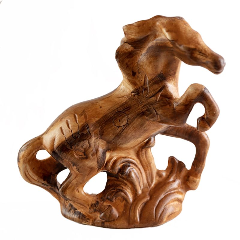 "SM JUMPING HORSE" Petroglyph Pottery 7.5x7x3