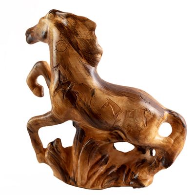 "SM JUMPING HORSE" Petroglyph Pottery 7.5x7x3