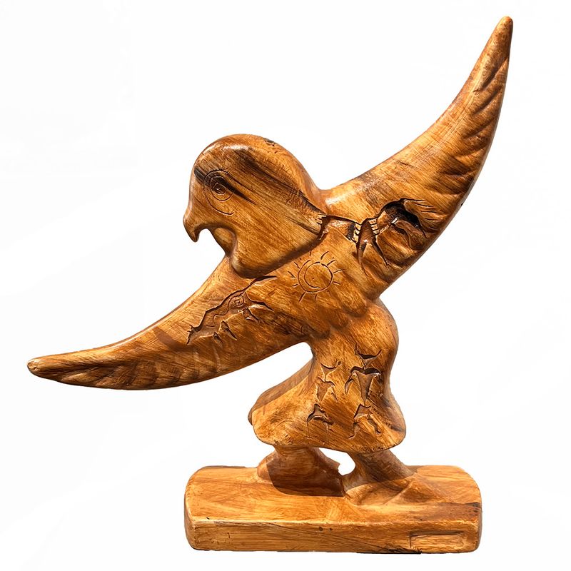 "LG. EAGLE DANCER" Petroglyph Pottery 11x12X3 "LG. EAGLE DANCER" Petroglyph Pottery 11x12X3