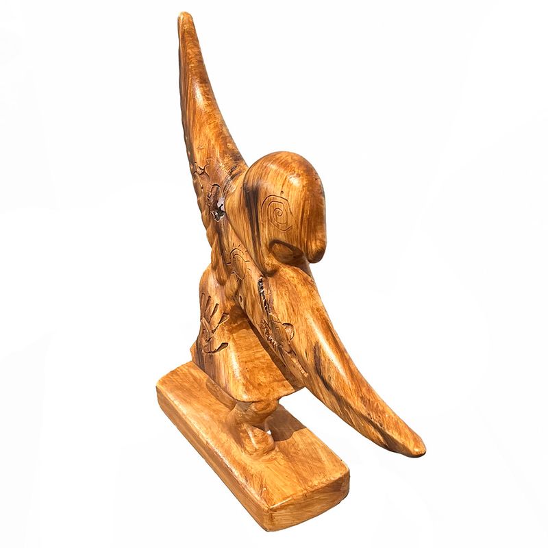 "LG. EAGLE DANCER" Petroglyph Pottery 11x12X3