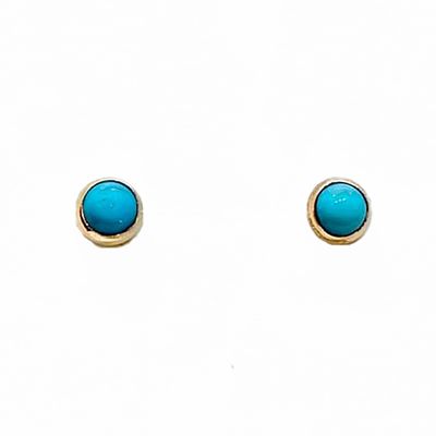 GOLD-FILLED TURQUOISE STUD EARRINGS GOLD-FILLED TURQUOISE STUD EARRINGS