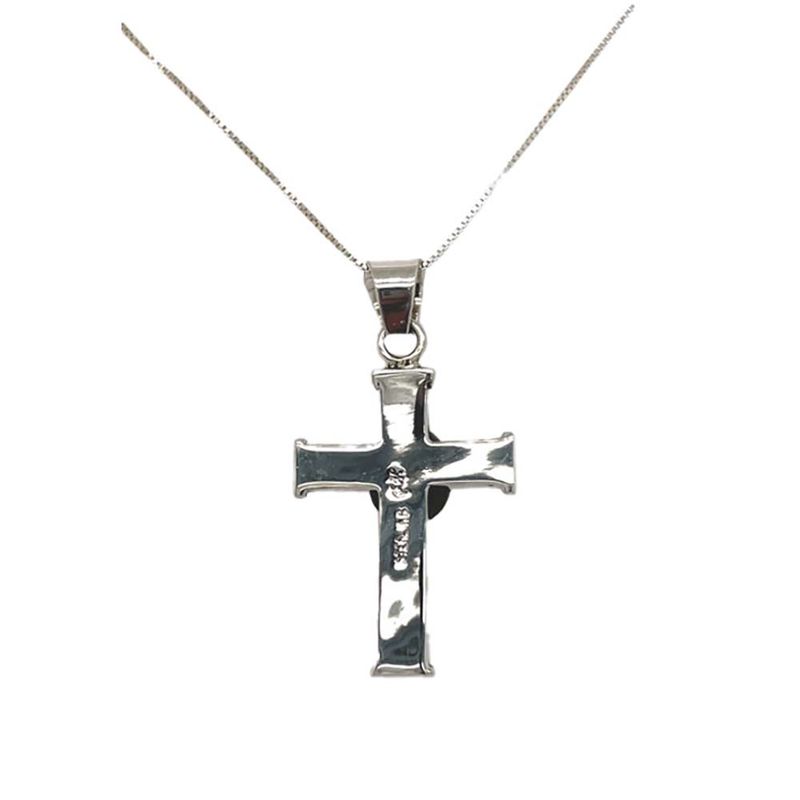SILVER CORAL CROSS NECKLACE NAVAJ0-ALLEN LEE