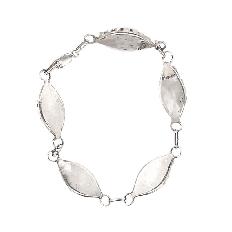 SILVER OPAL LINK BRACELET ZUNI-NANCY DISHTA