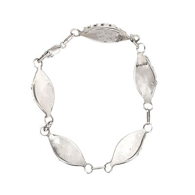 SILVER OPAL LINK BRACELET ZUNI-NANCY DISHTA