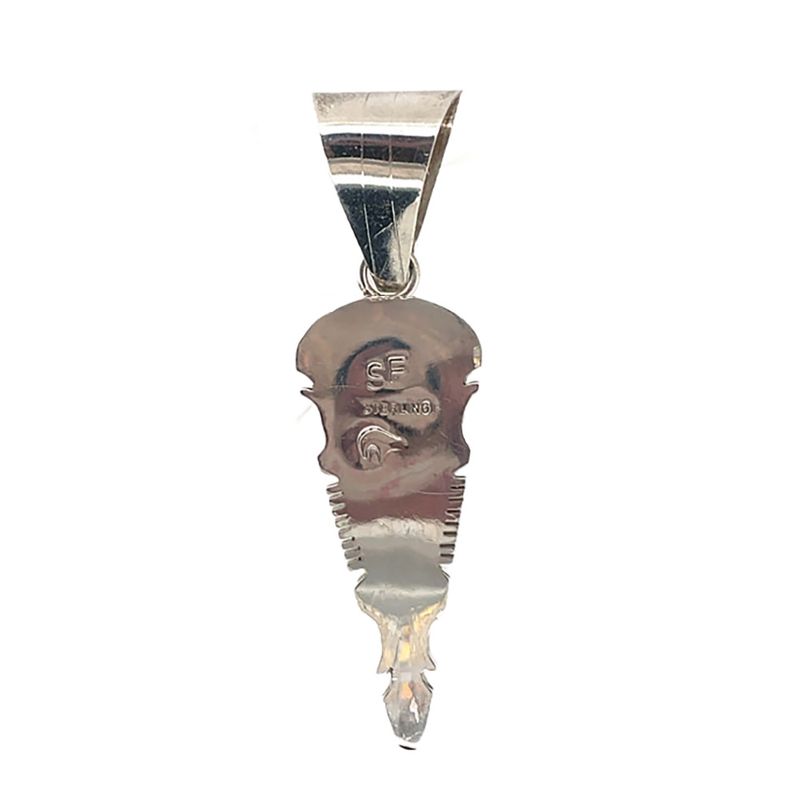 SILVER TURQUOISE PENDANT NAVAJO - STEVE FRANCISCO