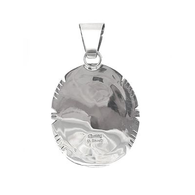SILVER TURQUOISE PENDANT NAVAJO - DAVE SKEETS