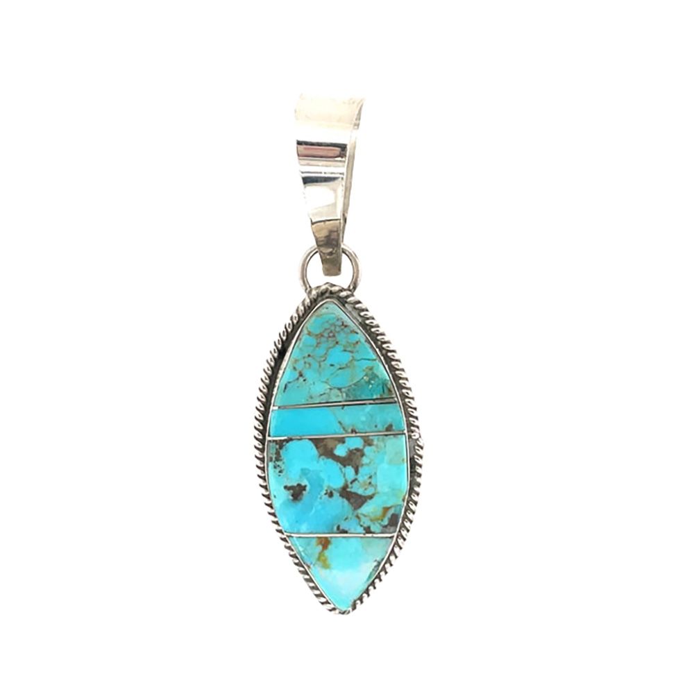 SILVER TURQUOISE PENDANT NAVAJO - BRANDON ETCITY