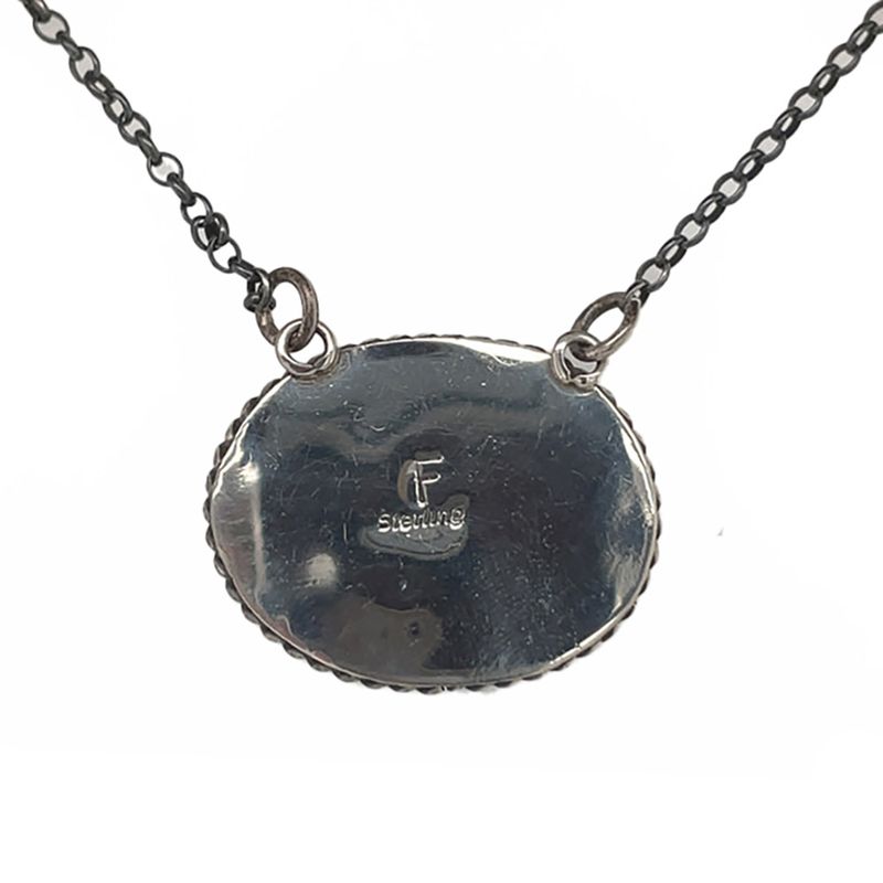 SILVER TURQUOISE NECKLACE NAVAJO - ALFRED MARTINEZ