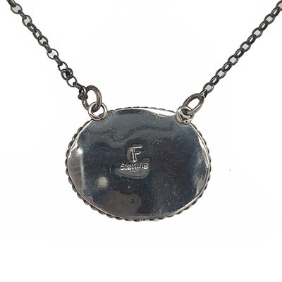SILVER TURQUOISE NECKLACE NAVAJO - ALFRED MARTINEZ