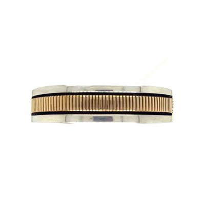 SILVER/14KT GOLD CUFF BRACELET NAVAJO - BRUCE MORGAN