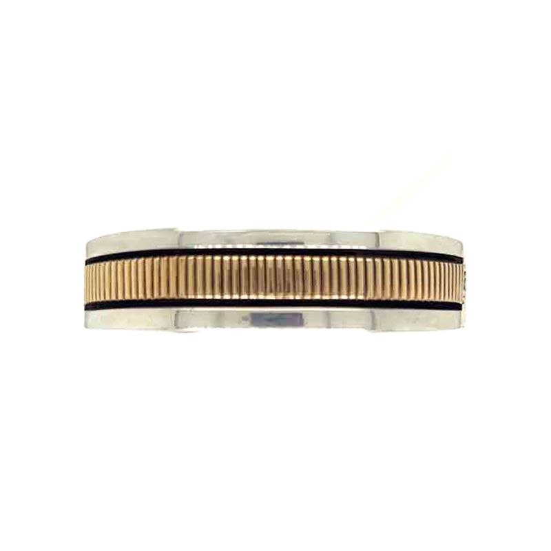 SILVER/14KT GOLD CUFF BRACELET NAVAJO - BRUCE MORGAN