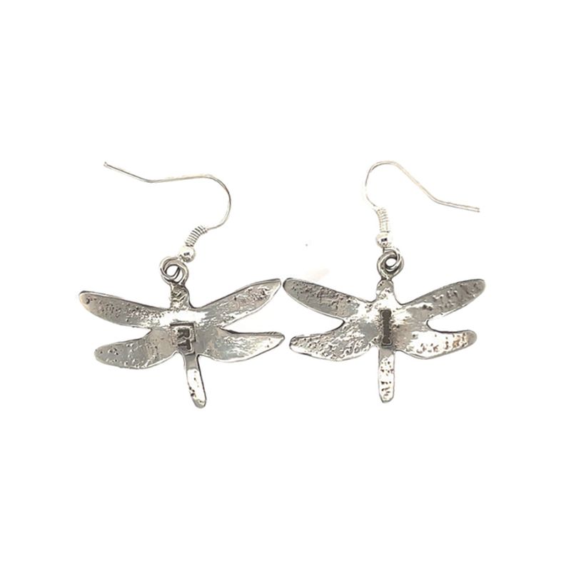 SILVER TURQUOISE DRAGONFLY EARRINGS NAVAJO-TANYA YAZZIE