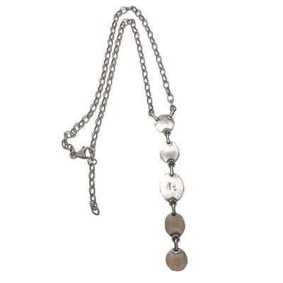 SILVER PURPLE MOHAVE NECKLACE NAN105 NAVAJO - AUGUSTINE LARGO