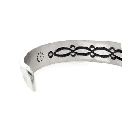 SILVER/14KT GOLD INLAY CUFF BRACELET NAVAJO - BRUCE MORGAN
