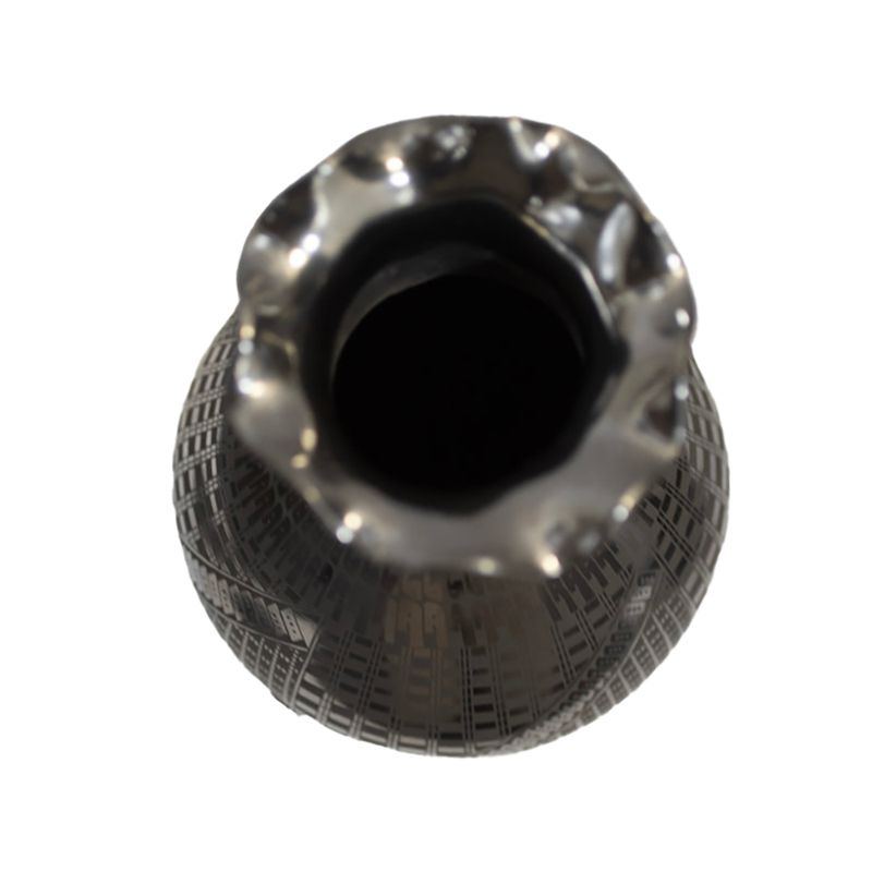 MATA ORTIZ BLACK GRAPHITE WAVY EDGE VASE - 10 x 5