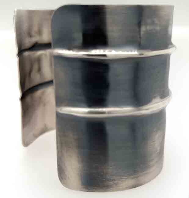 SILVER COLD-FORMED CUFF BRACELET