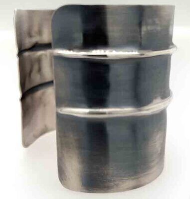 SILVER COLD-FORMED CUFF BRACELET
