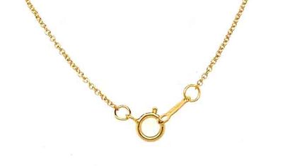 GOLD-FILLED OVAL HAMMERED CZ NECKLACE