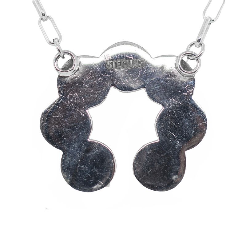 SILVER TURQUOISE NAJA NECKLACE - NAVAJO - RB
