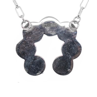 SILVER TURQUOISE NAJA NECKLACE - NAVAJO - RB
