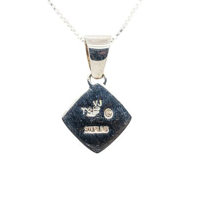 SILVER SPINEY OYSTER INLAY PENDANT - NAVAJO - VALERIE YAZZIE