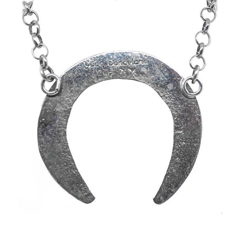 SILVER 5-STONE TURQUOISE NAJA NECKLACE - ZUNI - JUDE CANDELANA
